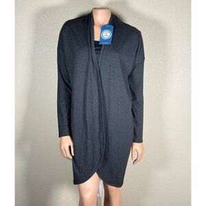 NWT Life Is Good Open Front Cardigan in Charcoal Gray
